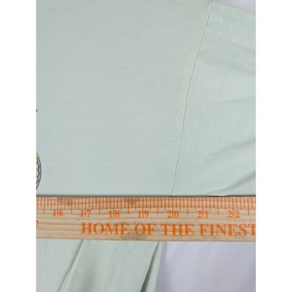 Fiorucci Shirt Womens Small Mint Green Adventurous Buffalo Long Sleeve Tee NWT - Picture 5 of 6